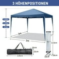 thumbnail image 1 of BuySphere 8X8'/10X10' ft Pop Up Canopy Tent, Outdoor Tent Canopy Foldable Portable Canopies for Camping, Patio, Easy Up Gazebo Canopy with Carry Bag Slant Legs,Blue-10' x 10', 1 of 5