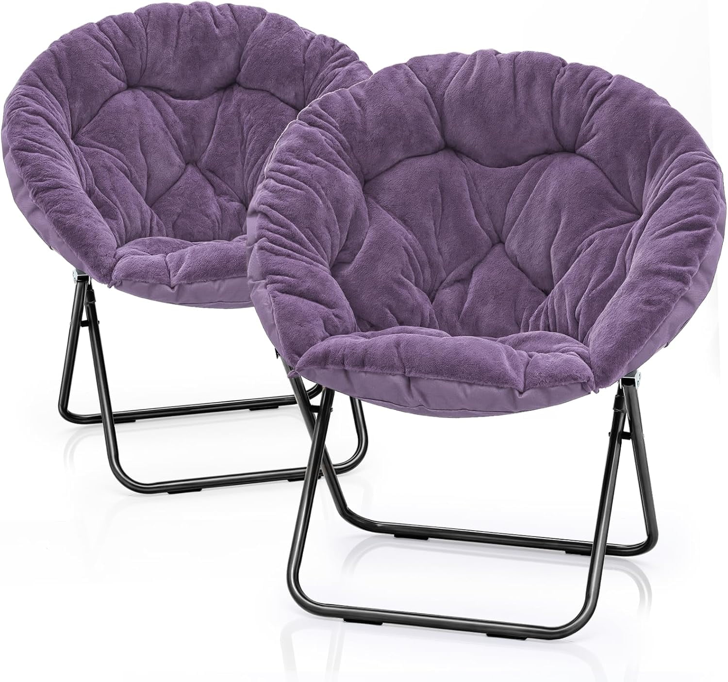 BuySphere Round Foldable Oversized Saucer Moon Chairs Set of 2 for ...