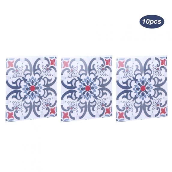 VIFERR Adhesivo de Pared 10 Piezas hogar Impermeable Cocina baño Decorativo Azulejos de cerámica Pegatinas decoración 10x10cm