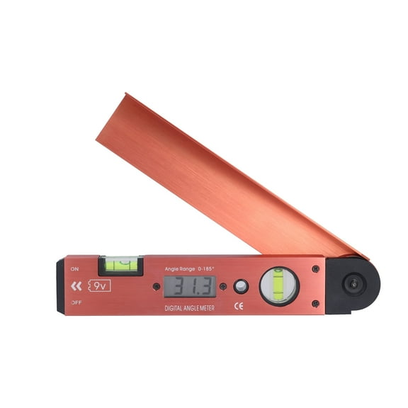 BuyWeek Digital Angle Finder, LCD Protractor Digital Inclinometer Portable Angle Ruler Gauge with Level Bubble for Carpenter Electrician