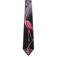 thumbnail image 1 of BuyYourTies - BIRD-31-1 - Mens Novelty Bird Tie Black Pink, 1 of 1