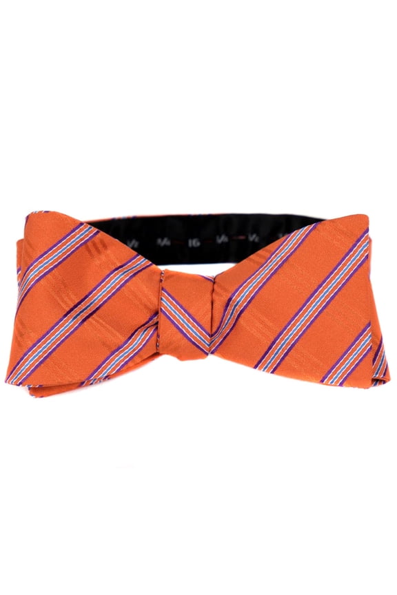 - FBTZ-427 - Mens Aficionado Self Tie Bow Tie - Orange Purple