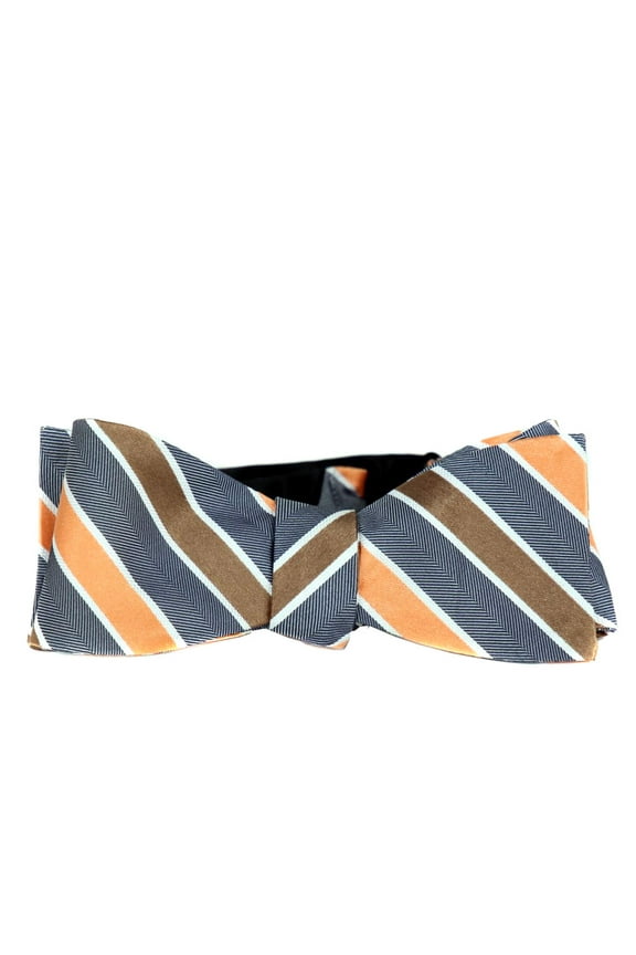 - Mens Aficionado Self Tie Bow Tie - Peach Gray