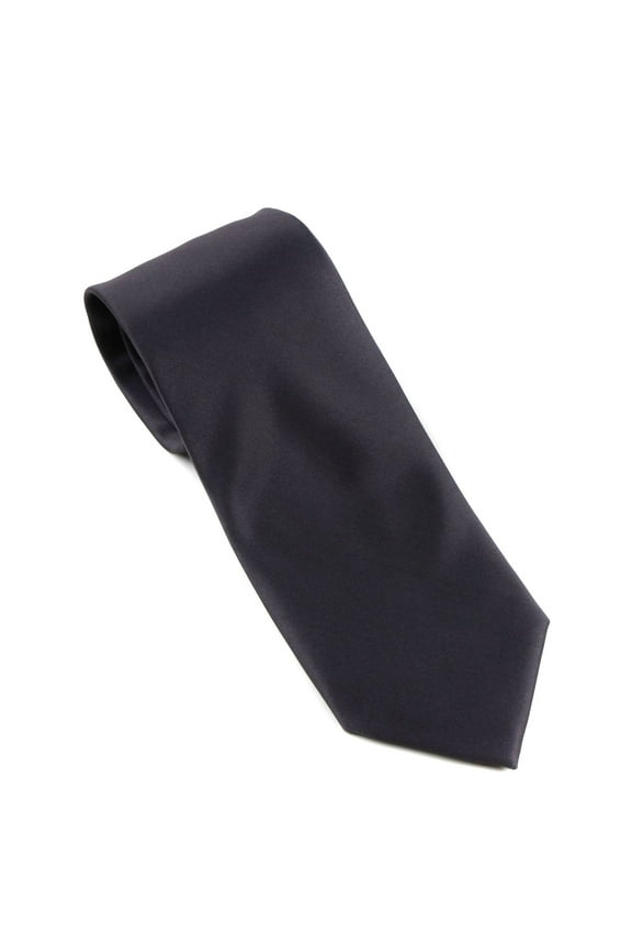 - Mens Solid Neck Tie - Charcoal