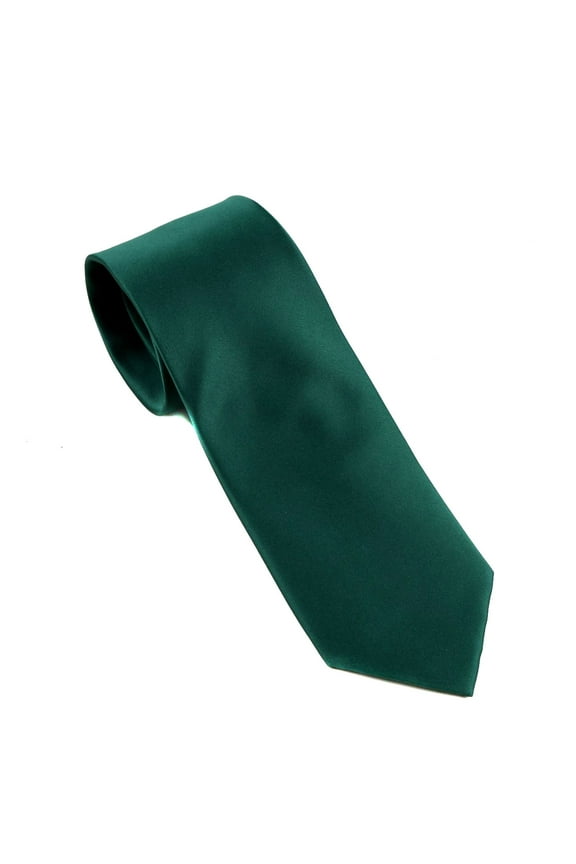 - Mens Solid Neck Tie - Hunter