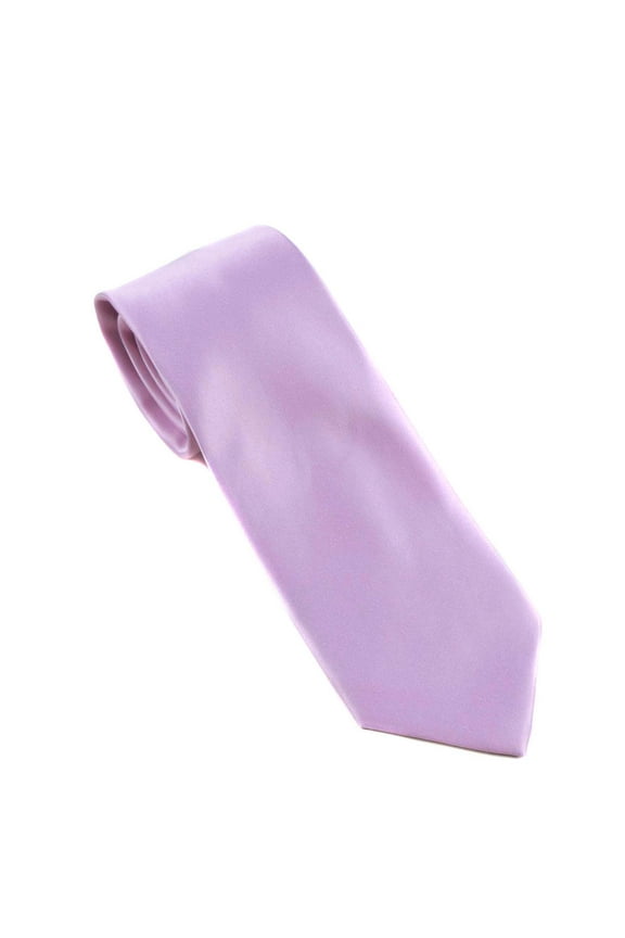 - Mens Solid Neck Tie - Lilac