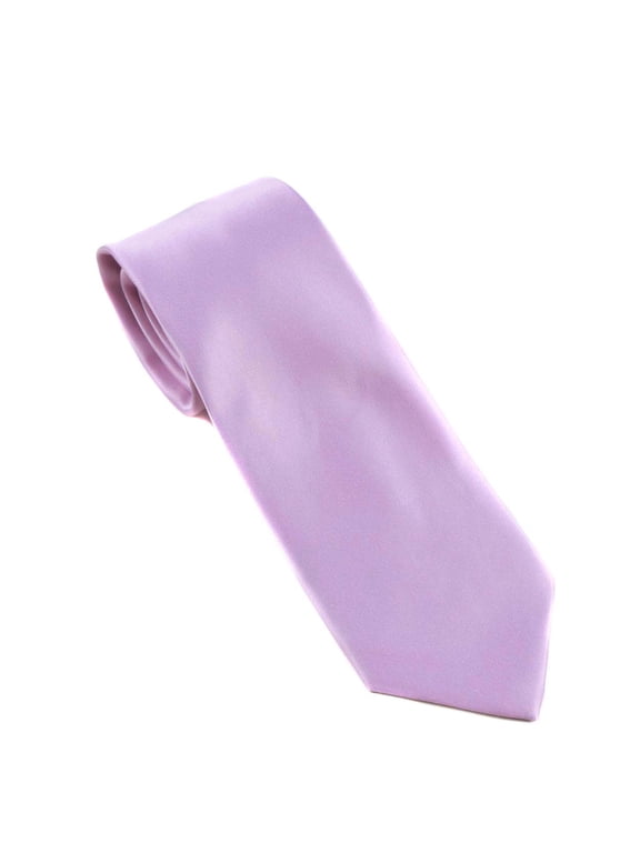 - Mens Solid Neck Tie - Lilac