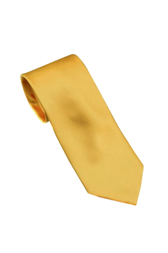 - Mens Solid Neck Tie - Mustard
