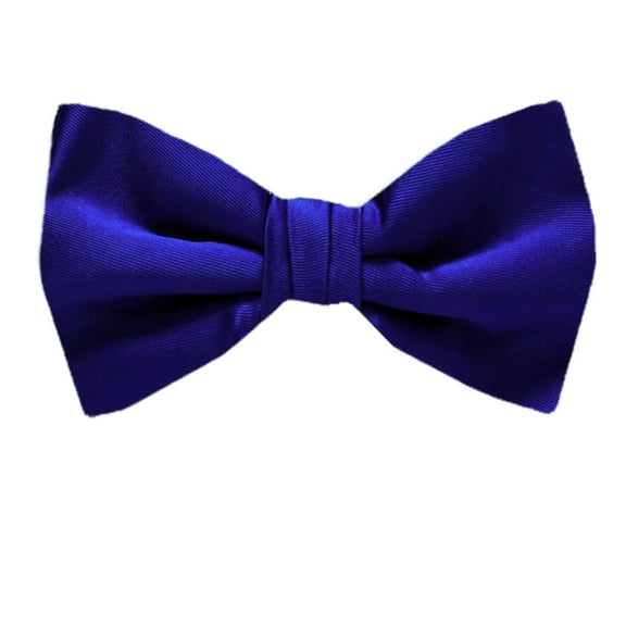 BuyYourTies - PBT-ADF-3 - Men's Pre-tied Formal Tuxedo Solid Color Bow Tie Royal Blue