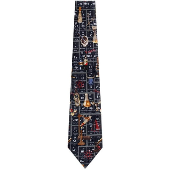 BuyYourTies - Periodic Table Tie Navy Brown Red
