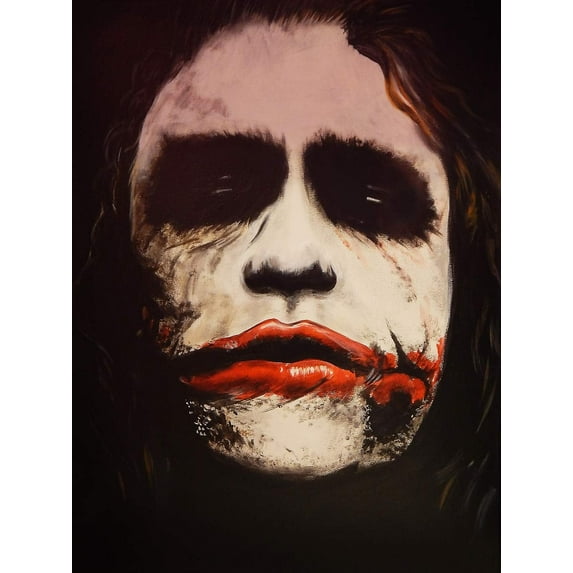 Buyartforless BUY ART FOR LESS Officially Licensed Joker Why So Serious? by Ed Capeau Wrapped Canvas Wall Art Decor - 32 x 24 Inch
