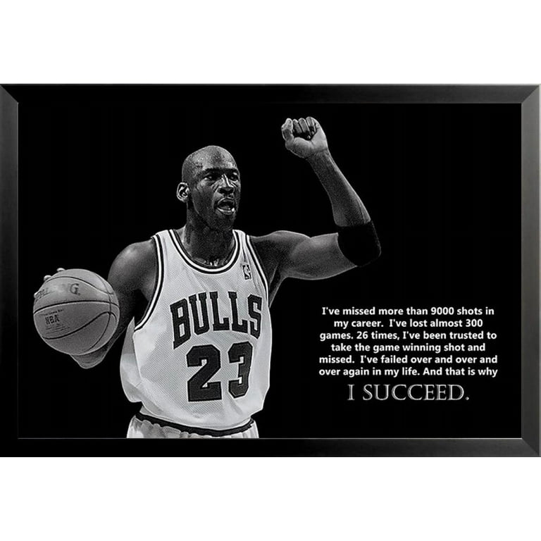 Buyartforless FRAMED Michael Jordan -Why I Succeed 36x24 Motivational  Sports Art Print Poster 