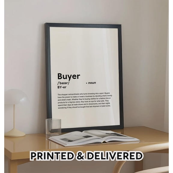 Buyer Definition Wall Art Print, Unframed Paper Poster 16x20in