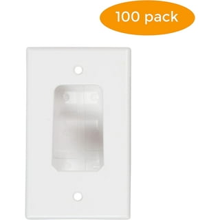 YOEMELY Cable Wall Plate White (6 Pack), Recessed Wall Plate Cable