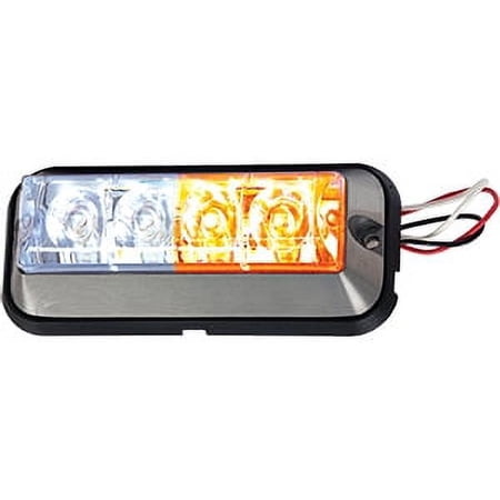 Buyers 8891105 4-7/8" Rectangular Strobe Light 4 LED Amber/Clear