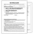 thumbnail image 1 of Buyers Guides for Car Dealers - Outdoor - Exterior Window Stickers - 8.5 x 11 Inches - (As is) -(100 Per Pack), 1 of 2