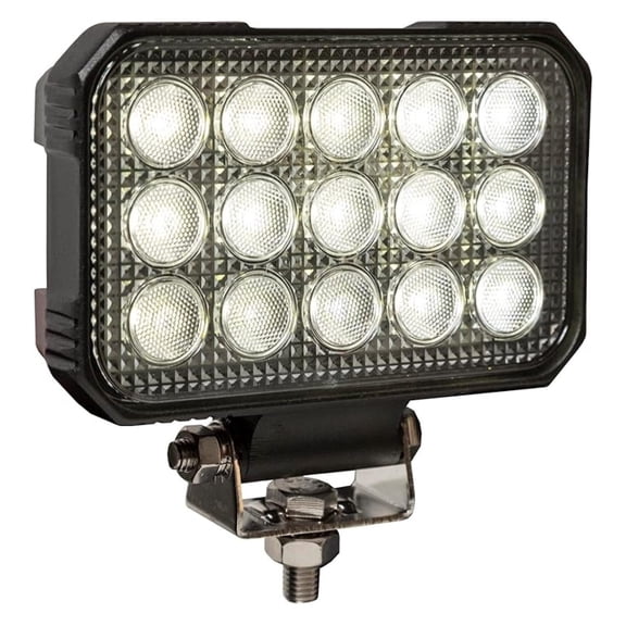 Buyers Products 1492196 Ultra Bright 6 Inch Wide Rectangular LED Flood Light, 9000 Lumens, Fog Light, Light Bar for ATV, UTV, Work Trucks and Trailers, Utility Truck, Off Road, Clear