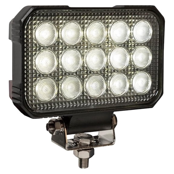 Buyers Products 1492196 Ultra Bright 6 Inch Wide Rectangular LED Flood Light, 9000 Lumens, Fog Light, Light Bar for ATV, UTV, Work Trucks and Trailers, Utility Truck, Off Road, Clear
