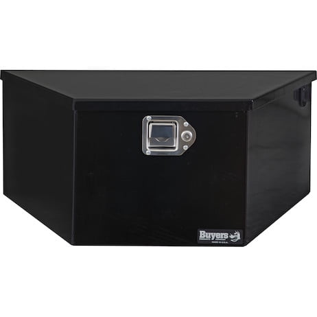 Buyers Products 1701283, 31"W Gloss Black Powder Coated Steel Dump Trailer Pump Box For A-Frame Trailers