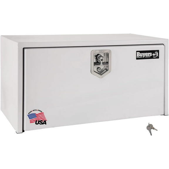 Buyers Products 1703400 Toolbox (14HX16DX24L, SST T-HDL, White)