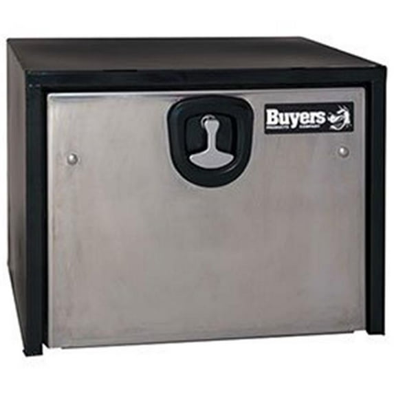Buyers Products 1704715, 24x24x60" Black Steel Truck Box w/ Stainless Door