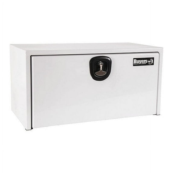 Buyers Products 1734405 24x24x36" White Steel Underbody Truck Box w/ 3-Point Latch