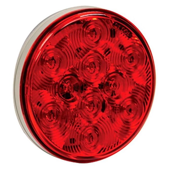 Buyers Products 5624151 4" Red Round Stop/Turn/Tail Light w/ 10 LED w/ AMP-Style Connection