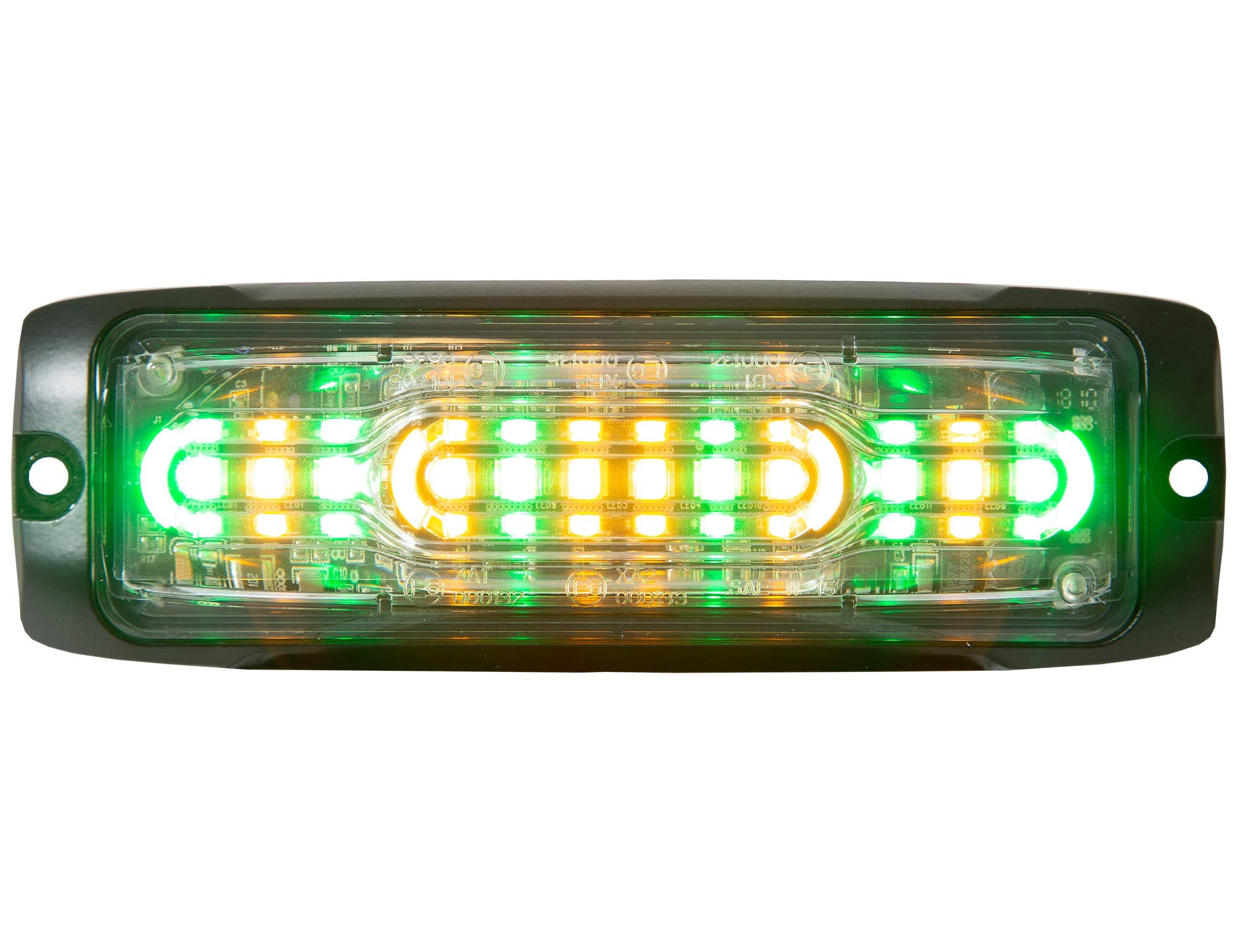 Buyers Products 5” Ultra Thin LED Strobe Light – Amber/Clear – 12 LEDs, Wide Angle, Waterproof