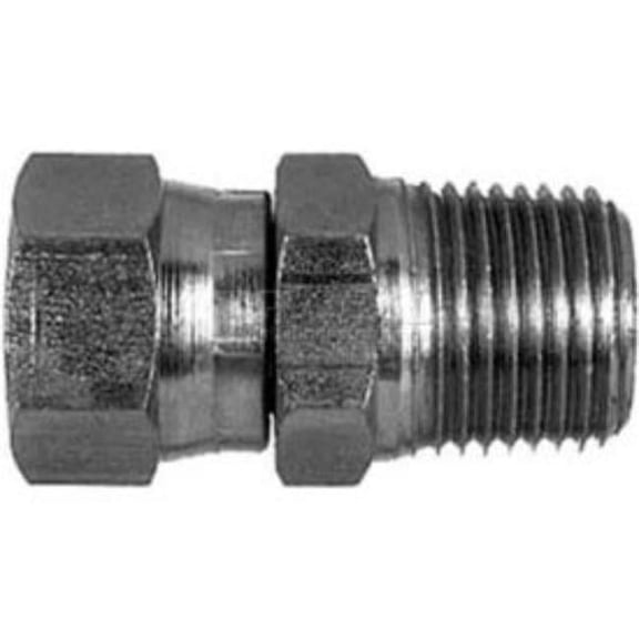 Buyers Products B919077 Female Pipe Swivel to Male Pipe Straight - H9205X6X6 - 0.375 in. NPSM Swivel Nut - 0.375 in. Male NPT - Pack of 21