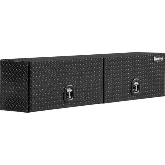 Buyers Products Company Truck Box 16X13X88 Gloss Black Diamond Tread Aluminum Topsider