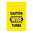 thumbnail image 1 of Buyers Products Mudflap,Caution Wide Turns,24" x 30",PK2 B2430YC, 1 of 2