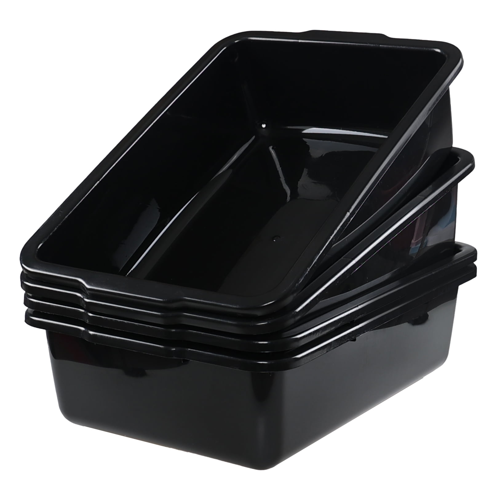 Buyitt 4Pack Commercial Bus Tubs Box/Tote Box, Large Plastic Basin Tub