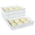 thumbnail image 1 of Buyitt Set of 4 Pizza Dough Proofing Box, Commericial Grade Dough Proofing Tray, Stackable Dough Proofing Container Pan, White, 1 of 6