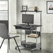 Mobile Computer Tower with Shelf, Multiple Finishes