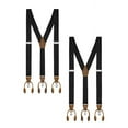 thumbnail image 1 of Buyless Fashion 2 Pack Suspenders For Men - 48" Adjustable Straps 1 1/4" - Y Back With Clips And Buttons, 1 of 7