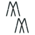 thumbnail image 1 of Buyless Fashion 2 Pack Suspenders for Men - 48" Elastic Adjustable Straps 1 1/4" - X Shape - 5134-2-Gray, 1 of 7