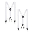 thumbnail image 1 of Buyless Fashion 2 Pack Suspenders for Men - 48" Elastic Adjustable Straps 1 1/4" - Y Shape, 1 of 7