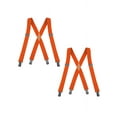 thumbnail image 1 of Buyless Fashion 2 pack Suspenders for Men - 48" Adjustable Straps 1 1/4" - X Back With Black Clips - 5142-2-Orange, 1 of 7