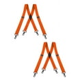 thumbnail image 1 of Buyless Fashion 2 pack Suspenders for Men - 48" Adjustable Straps 1 1/4" - X Back with Black Hooks - 5141-2-Orange, 1 of 7