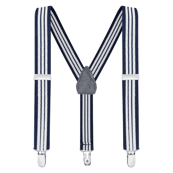 Buyless Fashion Adjustable Suspenders for Kids Toddlers Baby Elastic Solid Color 1 Inch - Y Back Design