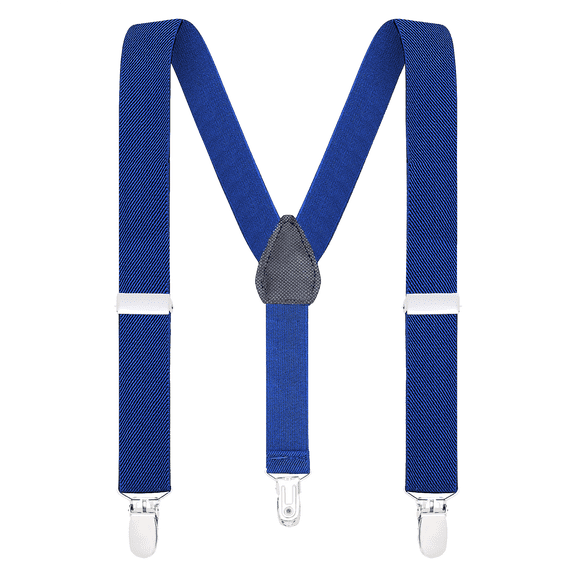 Buyless Fashion Adjustable Suspenders for Kids Toddlers Baby Elastic Solid Color 1 Inch - Y Back Design