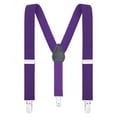 thumbnail image 1 of Buyless Fashion Adjustable Suspenders for Kids Toddlers Baby Elastic Solid Color 1 Inch - Y Back Design - 5102-Purple-26, 1 of 8