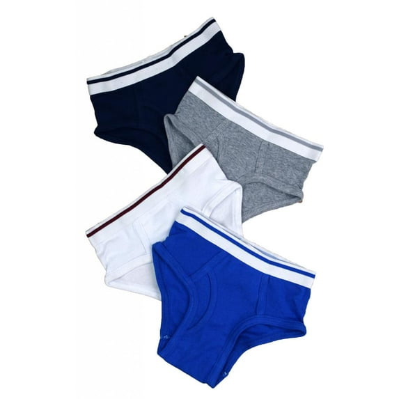 Buyless Fashion Boys Brief In Assorted Colors Soft Cotton Underwear 4 Pack - BW14-BA-6-7