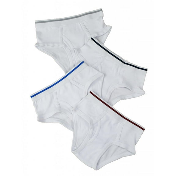 Buyless Fashion Boys Brief In Assorted Colors Soft Cotton Underwear 4 Pack - BW14-BW-6-7