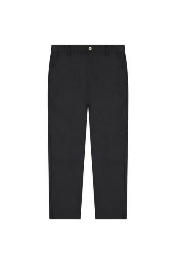 Boys Husky Straight Fit Cotton-Poly American Classic Long Pants - 21S21-BLK-4
