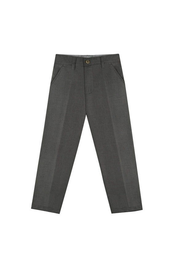 Boys Pants Flat Front Regular Fit Polyester Formal and Casual