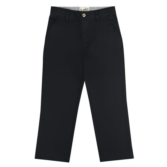 Buyless Fashion Boys Pants Flat Front Soft Cotton Casual Regular Fit Straight - 21S1824-NVY-7