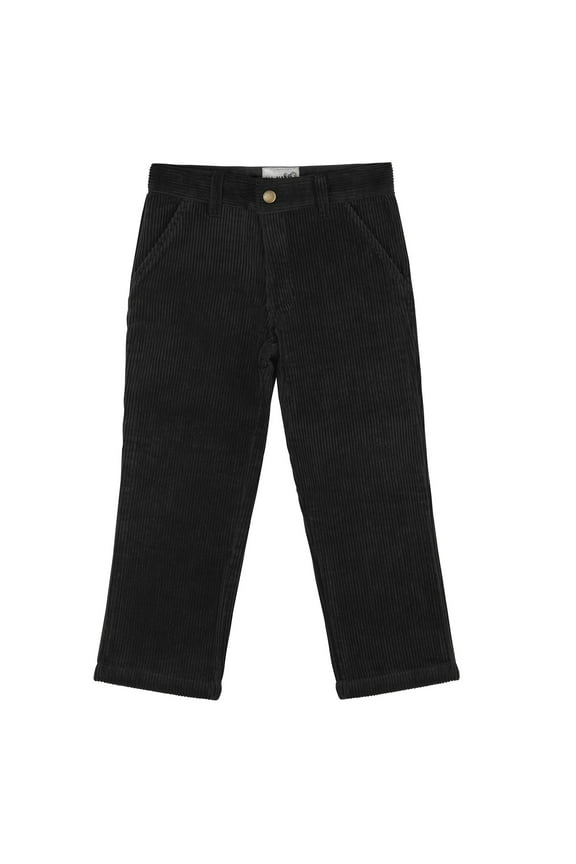 Boys Pants Flat Front Straight Cut Wide Corduroy Pattern