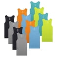thumbnail image 1 of Buyless Fashion Boys Scoop Neck Tagless Undershirts Soft Cotton Tank Top  (12 Pack)  19-20, 1 of 7