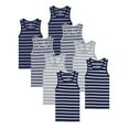 thumbnail image 1 of Buyless Fashion Boys Scoop Neck Tagless Undershirts Soft Cotton Tank Top  (8 Pack)  13-14, 1 of 7